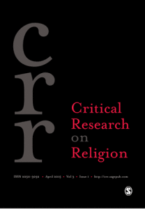 Critical Research on Religion 3(1)